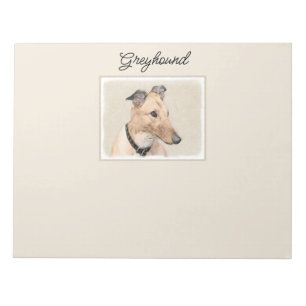 Bloc-note Peinture Greyhound - Cute Original Chien Art