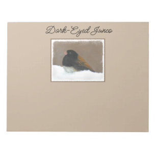 Bloc-note Peinture Junco foncée - Art original pour oiseaux