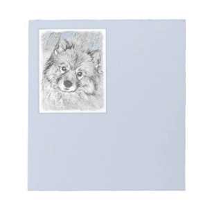 Bloc-note Peinture Keeshond Beth - Joli art original chien