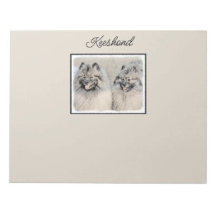Bloc-note Peinture Keeshond Brothers - Art Chien original