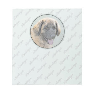 Bloc-note Peinture Leonberger - Joli art original chien