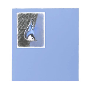 Bloc-note Peinture Nuthatch à poitrine blanche Art original