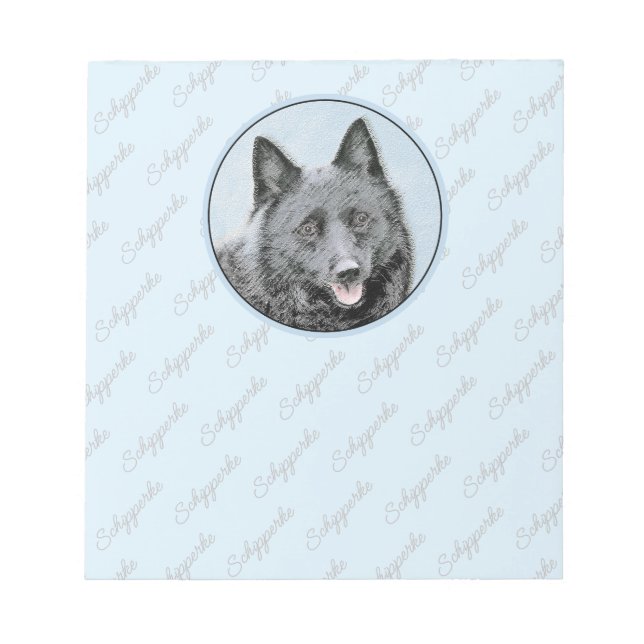 Bloc-note Peinture Schipperke - Cute Original Chien Art (Devant)