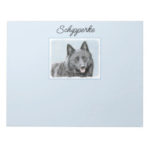 Bloc-note Peinture Schipperke - Joli Chien Original Art Note
