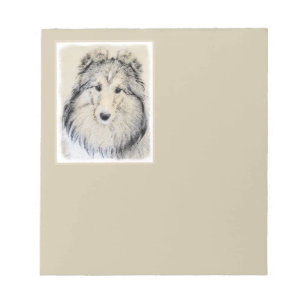 Bloc-note Peinture Shetland Sheepdog - Jolie art original ch