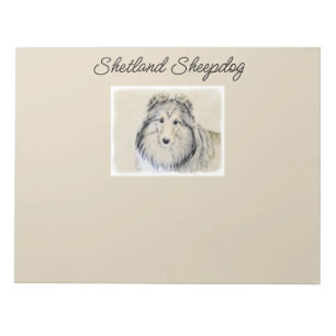 Bloc-note Peinture Shetland Sheepdog - Jolie art original ch