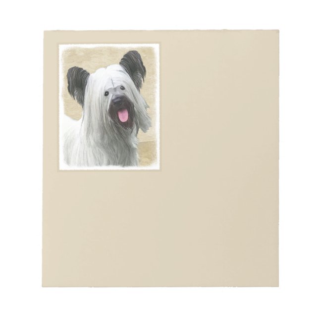 Bloc-note Peinture Skye Terrier - Cute Original Chien Art (Devant)