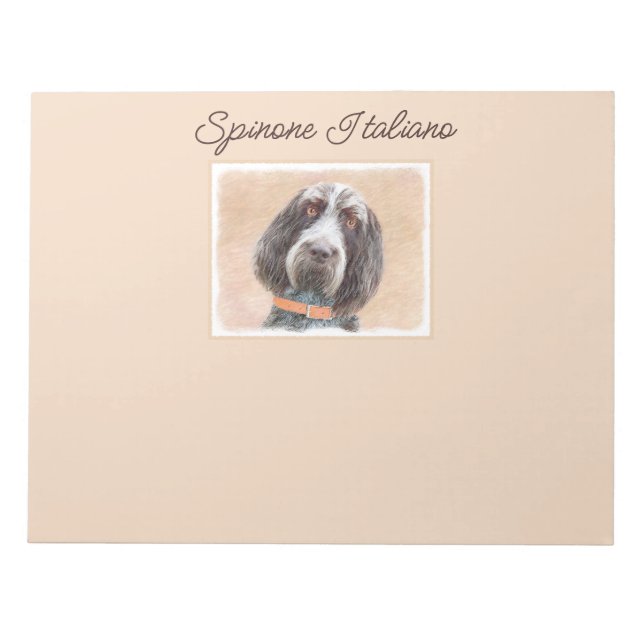 Bloc-note Peinture Spinone Italiano - Belle Art Original Chi (Devant)