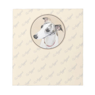 Bloc-note Peinture Whippet - Jolie art original chien