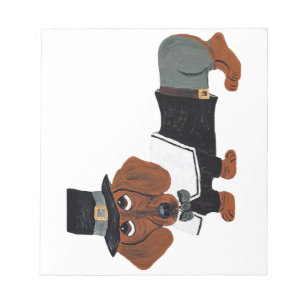 Bloc-note Pèlerin de Thanksgviving de teckel