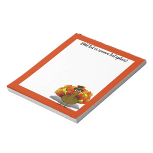 Bloc-note Pèlerin Turquie Thanksgiving