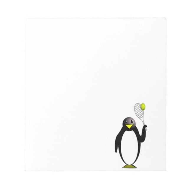Bloc-note Penguin Jouer Au Tennis (Devant)