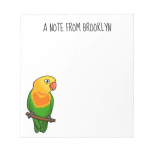 Bloc-note Perroquet de caricature mignon lovebird