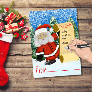 Bloc-note Personalize Blank Christmas Letter for Santa Claus