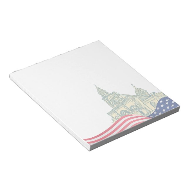Bloc-note Personalized American Flag Patriotic USA  (Incliné)