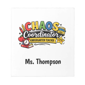 Bloc-note Personalized Chaos  Coordinator Teacher 