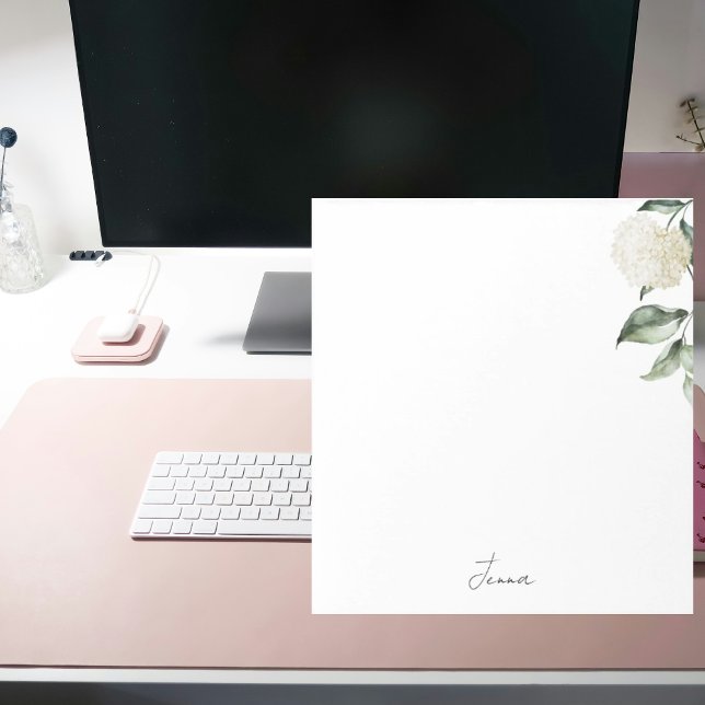 Bloc-note Personalized Watercolor Hydrangea (Créateur téléchargé)