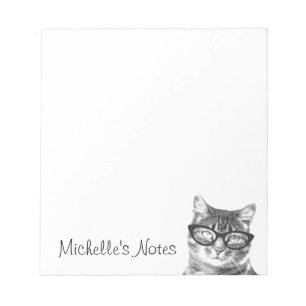 Bloc-note Personalized writing notepads for cat lover