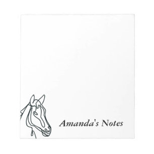 Bloc-note Personalized writing notepads for horse lover