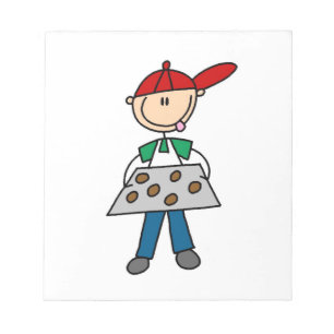 Bloc-note Personnage bâtonnet préparant des cookies