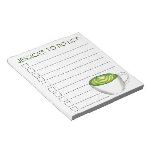 Bloc-note Personnalisé À Faire Liste Matcha Green Tea Latte