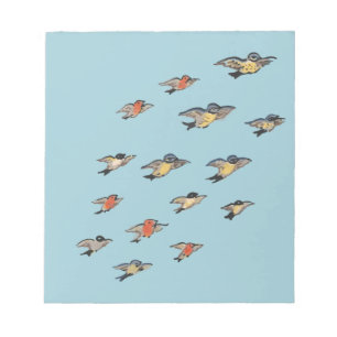 Bloc-note Personnalisé   Conception Vintage d'oiseaux