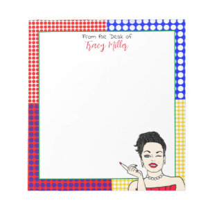 Bloc-note Personnalisé Funny Sarcastique Retro Lady