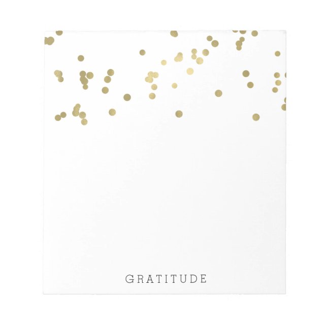 Bloc-note Personnalisé Gold Confetti (Devant)