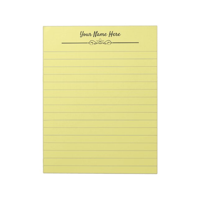 Bloc-note Personnalisé Jaune (Tourné)