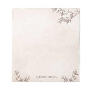 Bloc-note Personnalisé Rustique Ancien Papier Brown