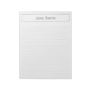 Bloc-note Personnaliser : Corporate Minimal Grey and White