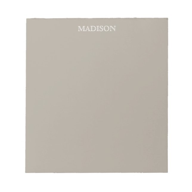 Bloc-note Personnaliser de couleur grise (Devant)