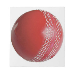 Bloc-note Personnaliser rouge de balle de cricket avec votre