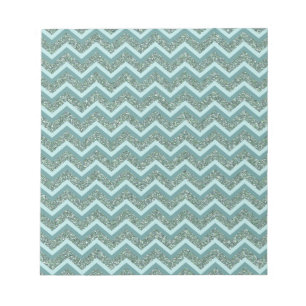 Bloc-note Personnalisez ce zigzag turquoise de parties