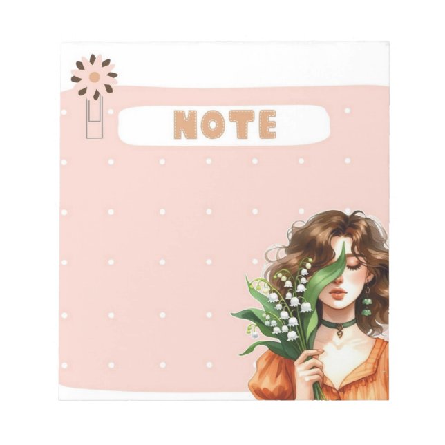 Bloc-note Pétale & Polka : collection de notes de souris Whi (Devant)