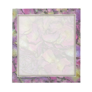Bloc-note Pétales rose lavande Aquarelle