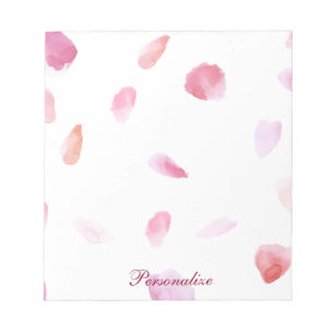 Bloc-note Pétales Roses romantiques
