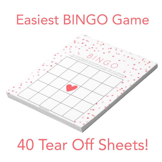 Bloc-note Petit Baby shower Amoureux Offres de jeu de Bingo (Créateur téléchargé)