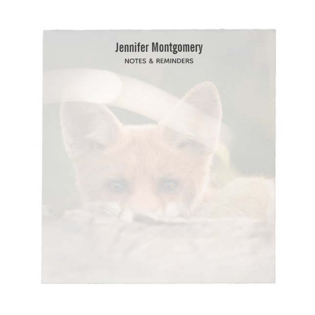 Bloc-note Photo de Cute Little Orange Fox (Devant)