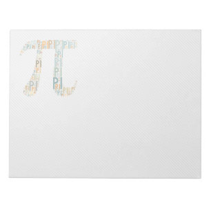 Bloc-note Pi a dactylographié au symbole des textes de