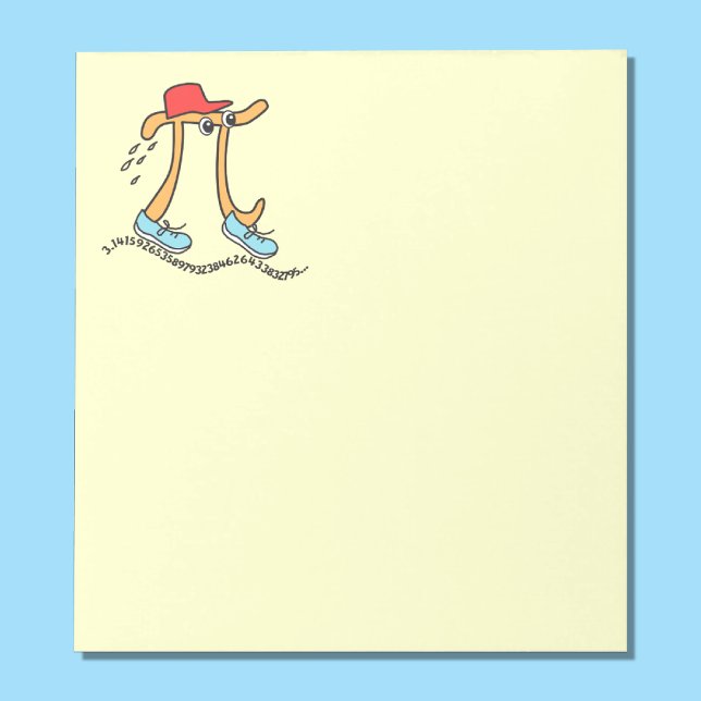 Bloc-note Pi long cours - Notepad en main en maths drôle (Depiction of Notepad Front)