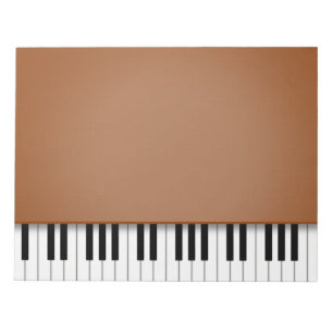 Bloc-note Piano Clavier Amusant Brown 8.5x11 Musique