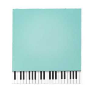 Bloc-note Piano Keyboard Fun Aqua 5.5x6 Music