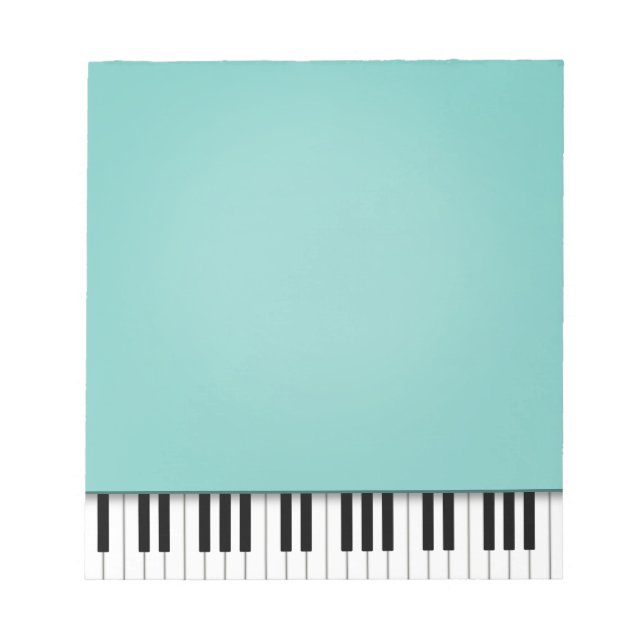 Bloc-note Piano Keyboard Fun Aqua 5.5x6 Music (Devant)