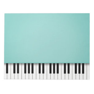 Bloc-note Piano Keyboard Fun Aqua 8.5x11 Musique
