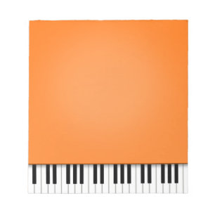 Bloc-note Piano Keyboard Fun Orange 5.5x6 Music