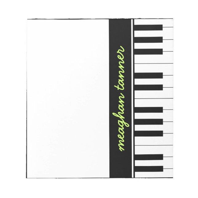 Bloc-note Piano personnalisé (Devant)