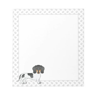 Bloc-note Piebald Noir Et Tan Cheveux Courtes Dachshund & Pâ