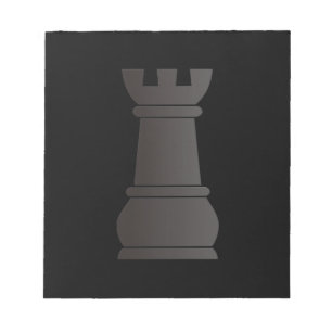 Bloc-note Pièce d'échecs en roche noire