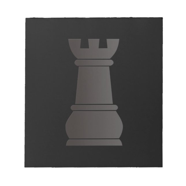 Bloc-note Pièce d'échecs en roche noire (Devant)